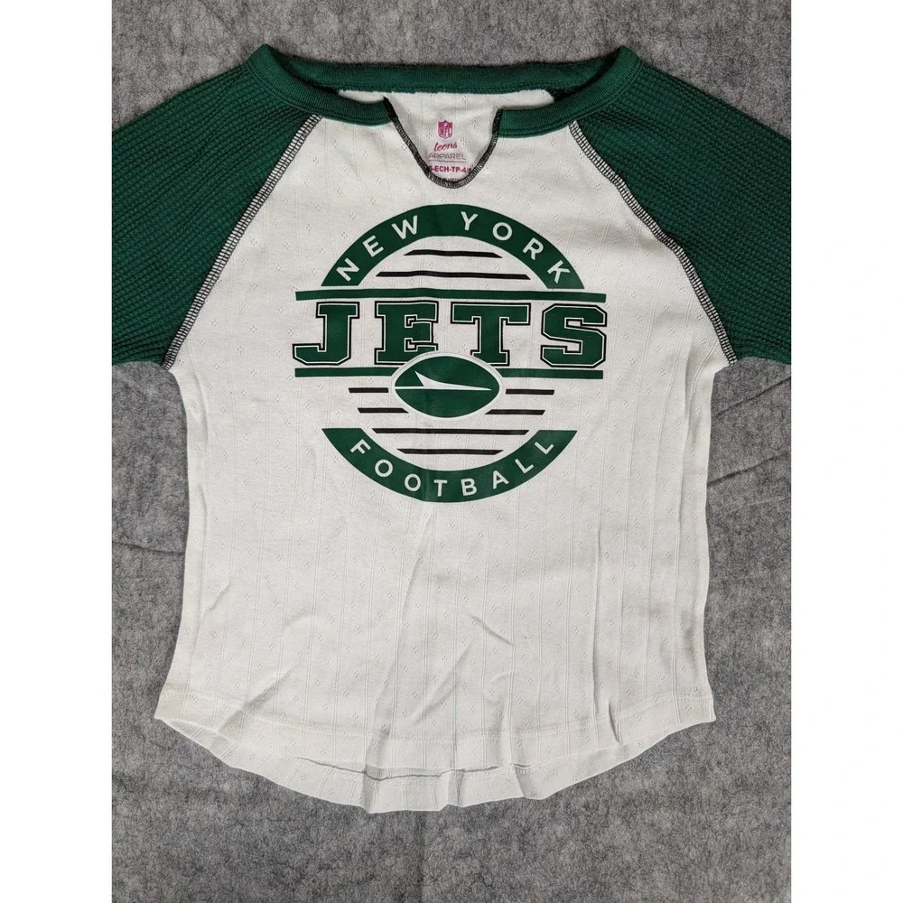 NFL New York Jets Apparel Long Sleeve‎ Thermal Shirt XS Teens Football